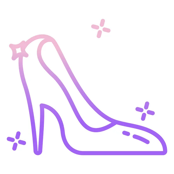 Ilustração Desenhada Mão Sapato Feminino — Vetor de Stock