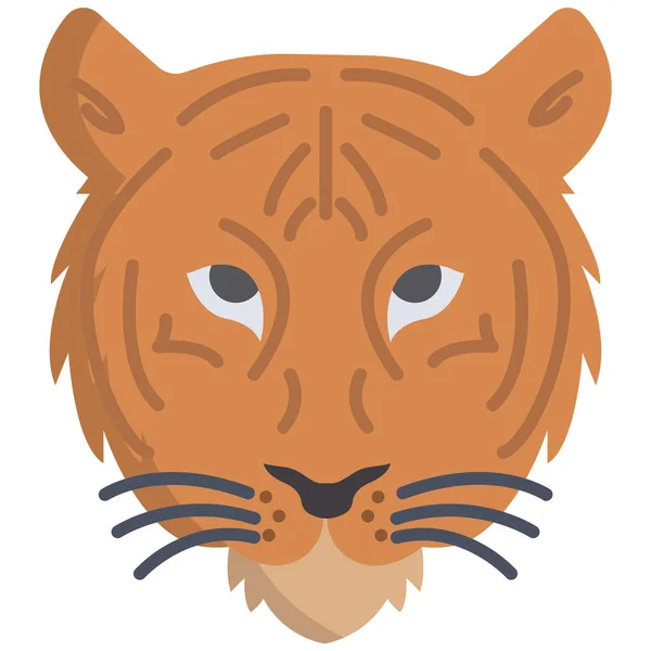 Tigre Animal Ilustração Vetorial Simples —  Vetores de Stock