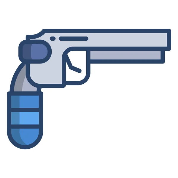 Pistola Icono Web Ilustración Simple — Vector de stock