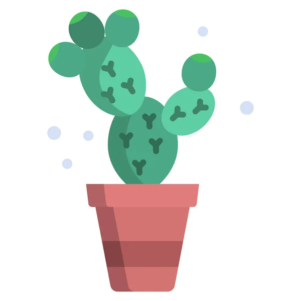 Plante Cactus Pot Icône Vectoriel Illustration Design — Image vectorielle