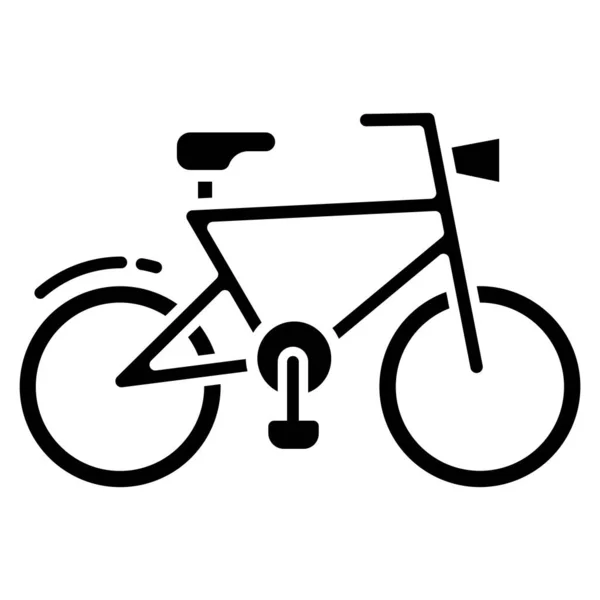 Icono Vector Simple Ilustración Bicicleta — Vector de stock