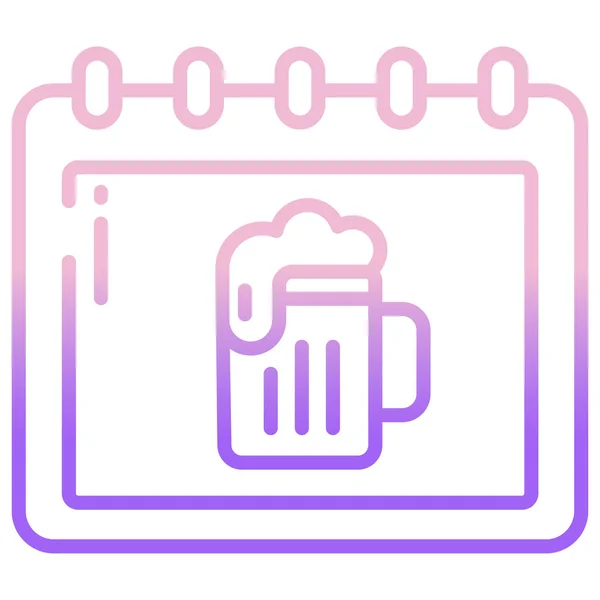 Une Bière Icône Web Design Simple — Image vectorielle