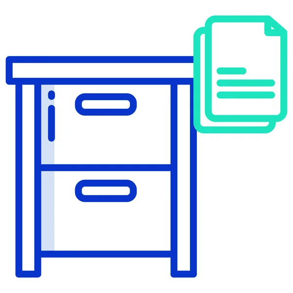 Gabinete Icono Web Ilustración Simple — Archivo Imágenes Vectoriales