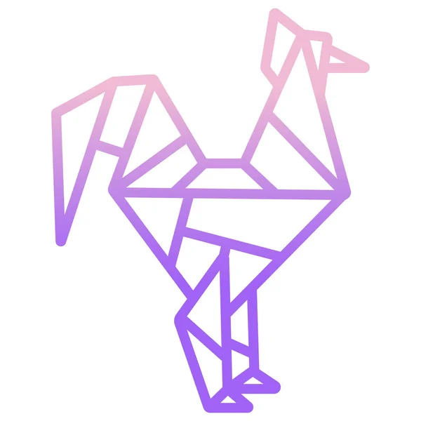 Purple Line Unicorn Icon Isolated White Background Vector Illustration — Stock Vector