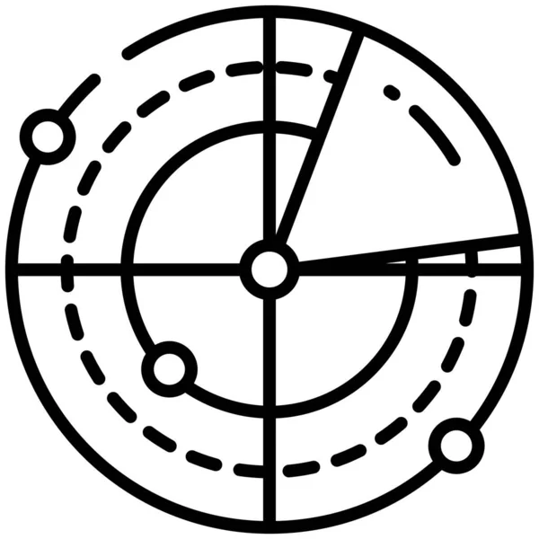 Radar Web Symbol Einfache Illustration — Stockvektor