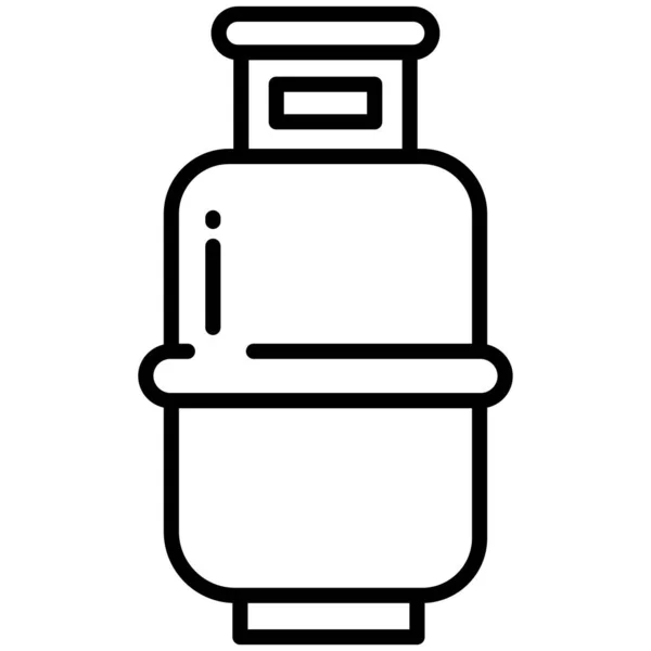 Ikon Vektor Sederhana Dari Botol Gas - Stok Vektor