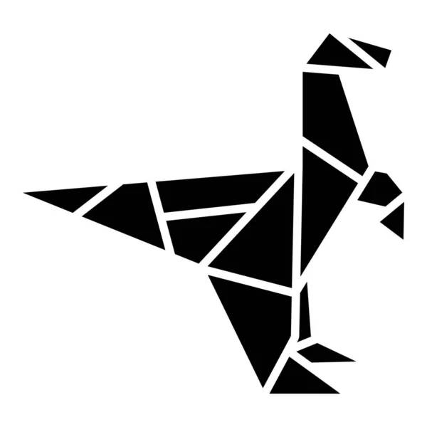紙恐竜のWebアイコンシンプルなイラスト — ストックベクタ