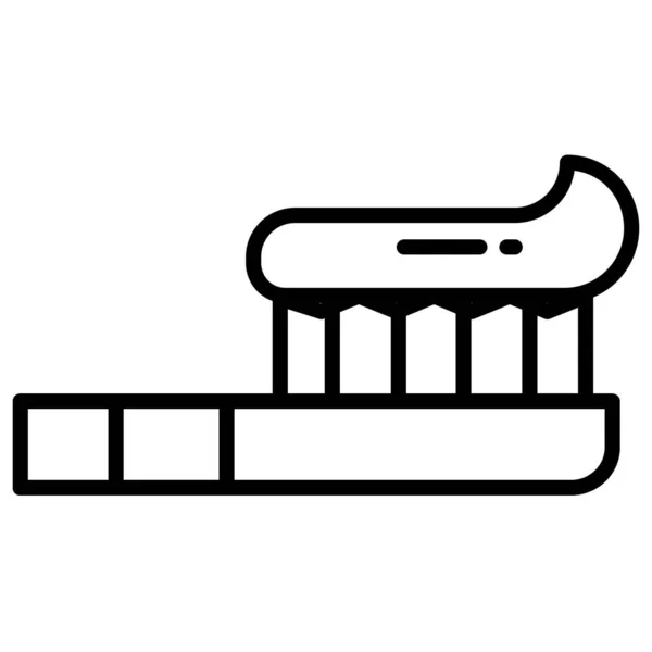 Cepillo Dientes Icono Simple Ilustración Vectorial — Vector de stock