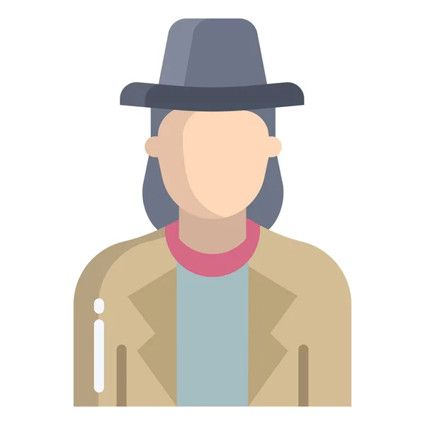 Человек Шляпе Кепке — стоковый вектор