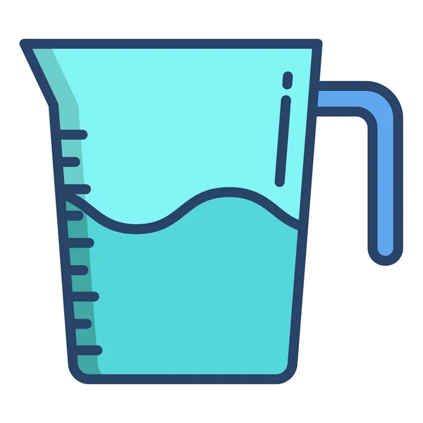 Wasserkrug Symbol Vorhanden Umrisse Illustration Von Blender Vektorsymbolen Für Das — Stockvektor