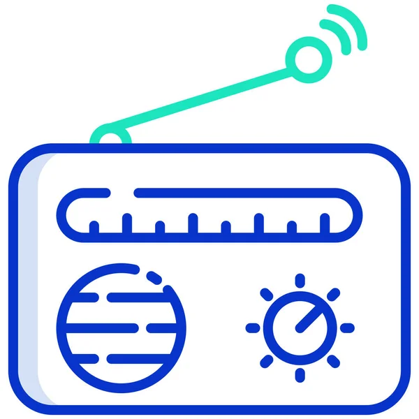 Radio Icono Web Ilustración Simple — Archivo Imágenes Vectoriales