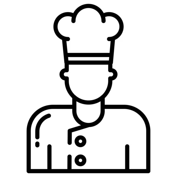 Chef Ícone Web Design Simples — Vetor de Stock