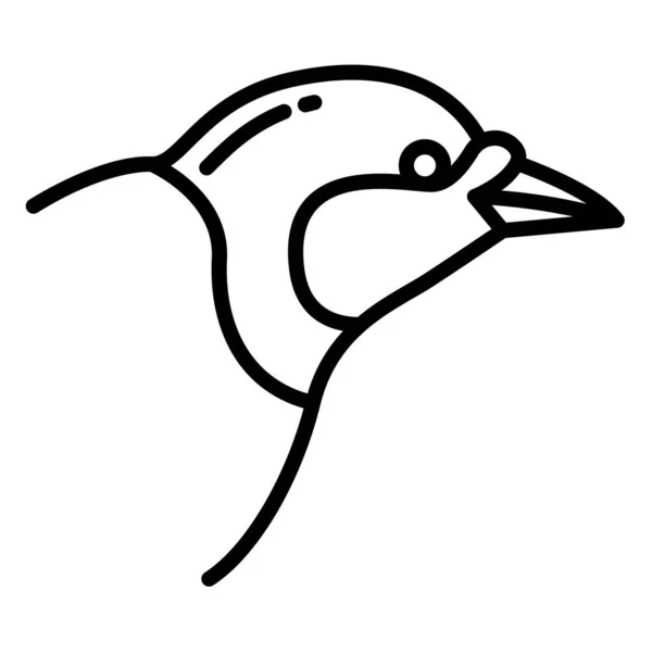 Oiseau Icône Web Illustration Simple — Image vectorielle