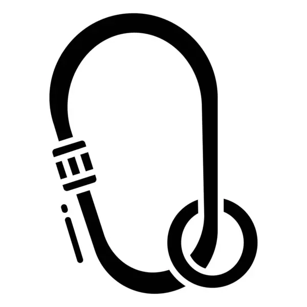 Vector Illustration Carabiner Icon — Stock Vector