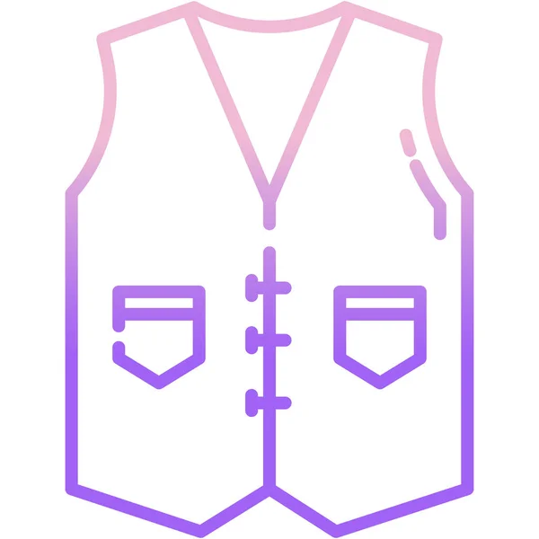 Gilet Icône Web Illustration Vectorielle Simple — Image vectorielle