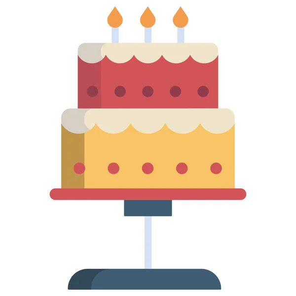 Cake Web Icon Simple Design — Stock Vector