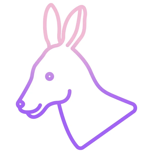 Känguru Symbol Illustration Isoliert Vektor Zeichen Symbol — Stockvektor