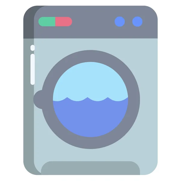 Máquina Lavar Roupa Ícone Simples Ilustração Vetorial — Vetor de Stock