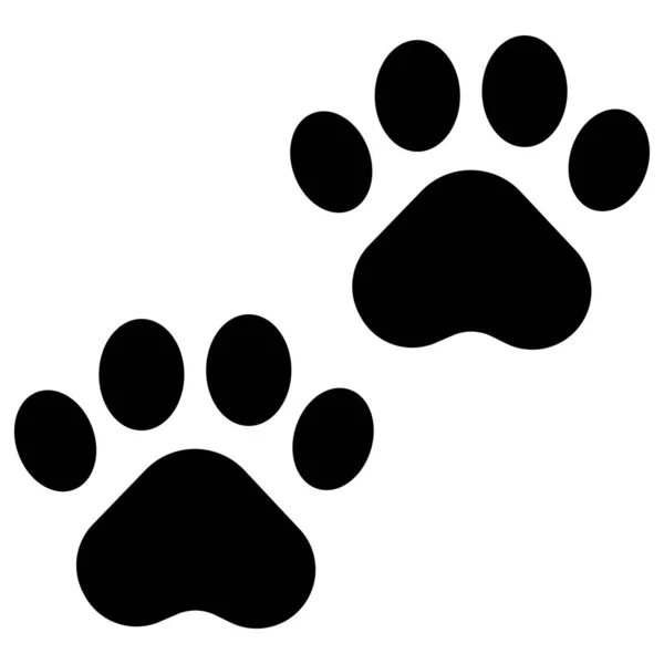 Köpek pençesi ikonu. Web tasarımı için hayvan ayak izi vektör simgelerinin basit çizimi