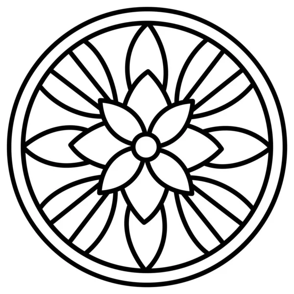 Bloemen Detail Ornament Vector Illustratie — Stockvector