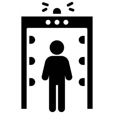 Beyaz arkaplanda basit vektör güvenlik simgesi