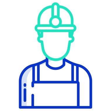 İnşaat işçisi. Basit tasarım