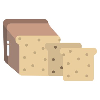 ekmek ikonu vektör illüstrasyonu 