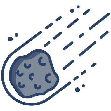 Basit vektör simgesi, göktaşının çizimi