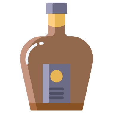 Alkol şişesi, web simgesi basit illüstrasyon