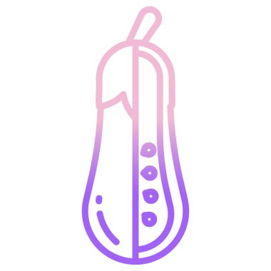 Patlıcan simgesinin vektör çizimi