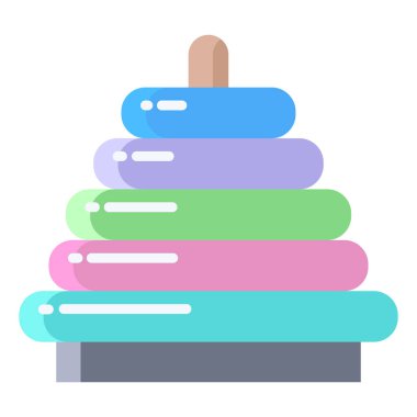 Piramit ağ simgesi, vektör illüstrasyonu