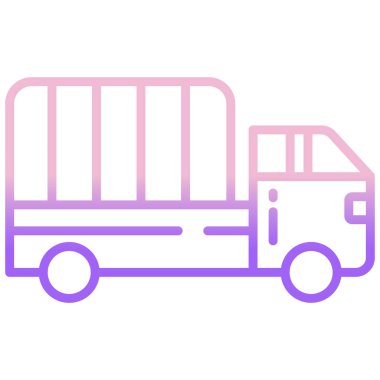 Basit vektör simgesi, arabanın illüstrasyonu