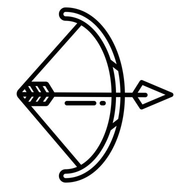 Ok ve yay. Web simgesi basit illüstrasyon