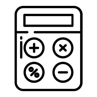 hesap makinesi simgesi vektör illüstrasyonu