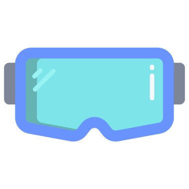 sanal gerçeklik kulaklığı web simgesi basit vektör illüstrasyonu