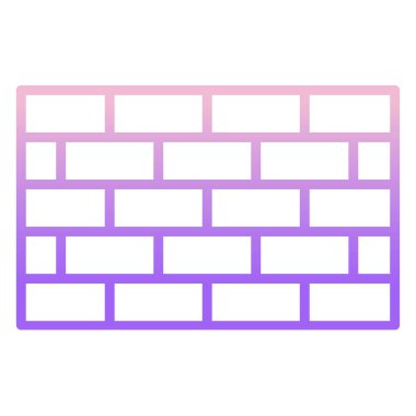 duvar web simgesi basit vektör illüstrasyonu