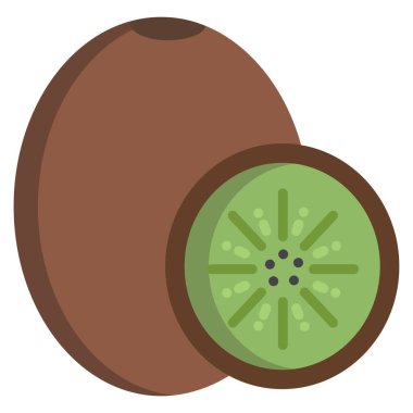 Kivi meyve vektör simgesi. Mobil konsept ve web tasarımı için düz işaret