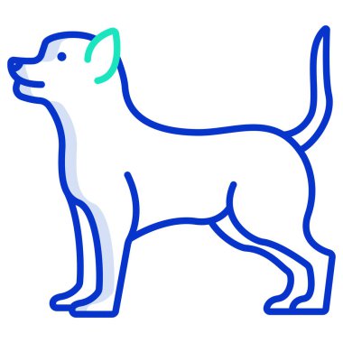 vektör köpek ağı simgesi basit illüstrasyon