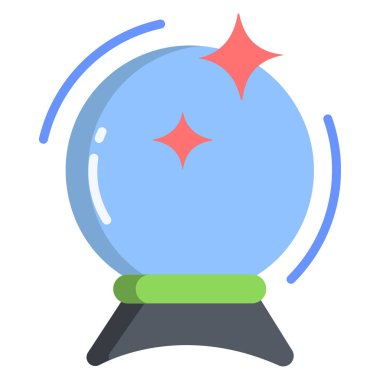 Sihirli top ikonu vektör illüstrasyonu  