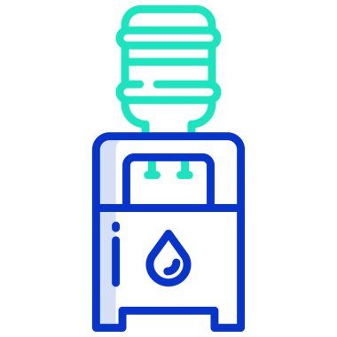 Beyaz arkaplanda su dağıtıcı basit vektör simgesi