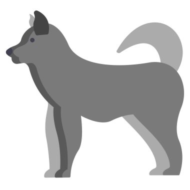 bir köpeğin siyah ve beyaz vektör çizimi