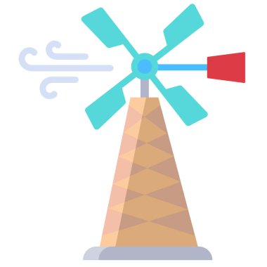 Yel değirmeni Web simgesi basit tasarım