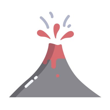 Volkan basit simgesi, vektör illüstrasyonu