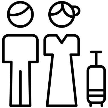 Bagajlı yolcular. Web simgesi