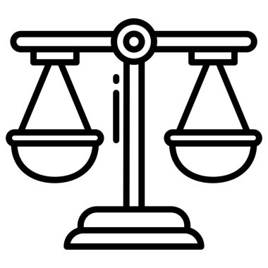 Basit vektör simgesi, denge ölçeklerinin çizimi