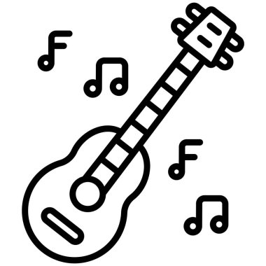 Gitar. Web simgesi basit tasarım