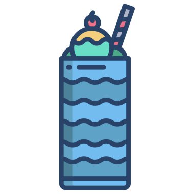 Web için basit bir içecek vektör simgesi çizimi