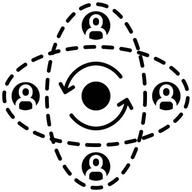 takım çalışması beyaz arkaplanda basit vektör simgesi