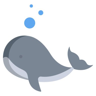 Çizgi film balinasının vektör çizimi