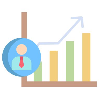 Grafik simgesinin vektör illüstrasyonu